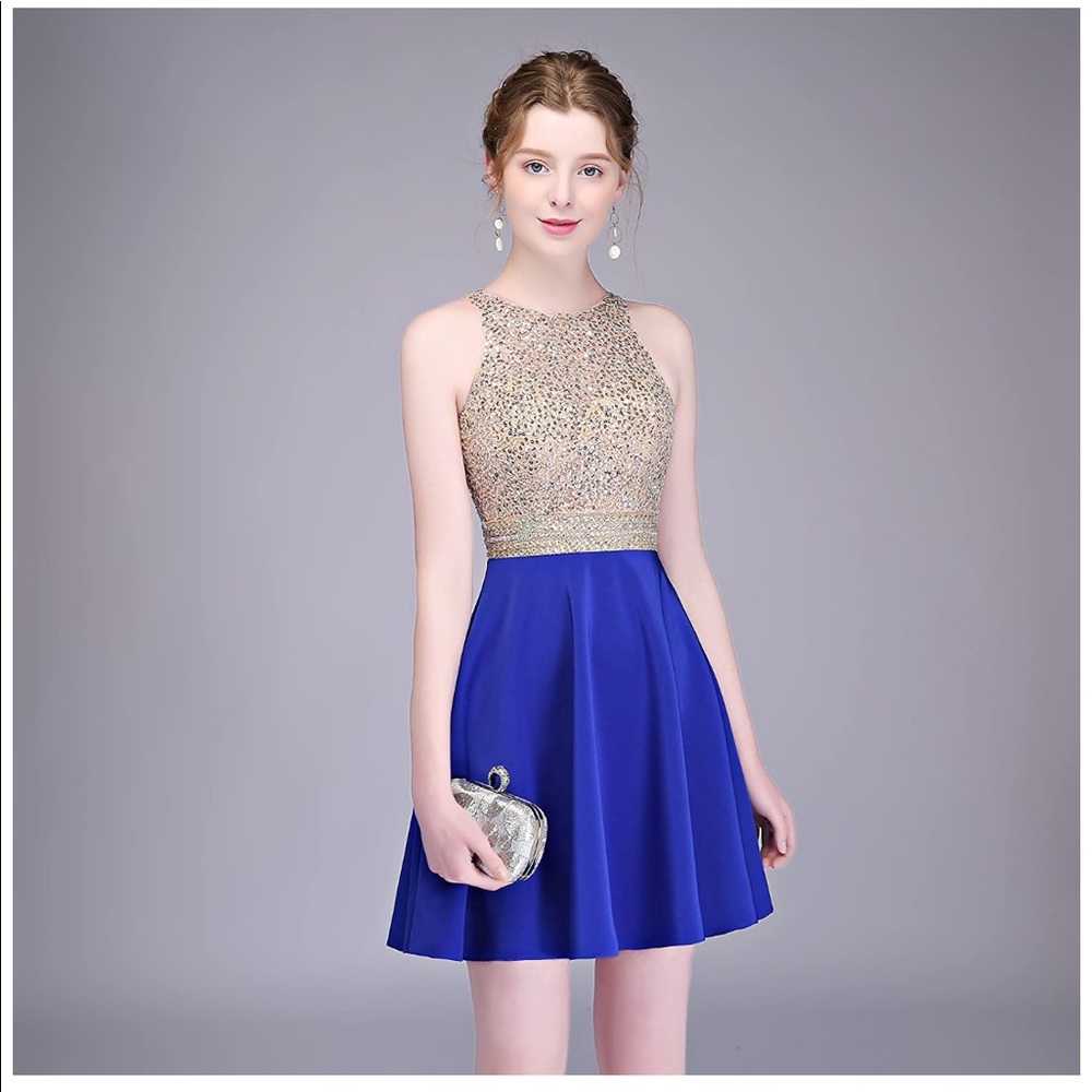 NWT BLUE HOMECOMING DRESS ‼️